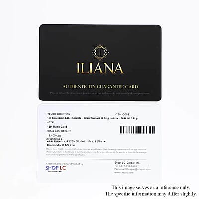 Certified & Appraised Iliana 18K Rose Gold AAA Asscher Cut Ouro Fino Rubellite and G-H I2 Diamond Ring (Size 12.0) 1.40 ctw