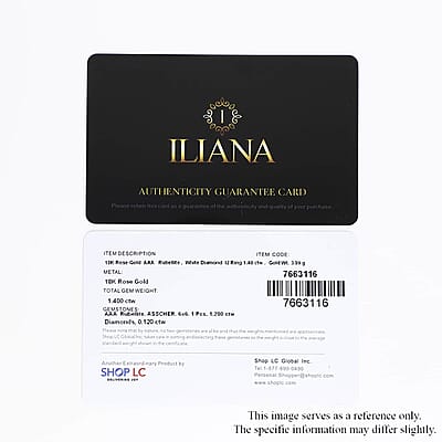Certified & Appraised Iliana 18K Rose Gold AAA Asscher Cut Ouro Fino Rubellite and G-H I2 Diamond Ring (Size 12.0) 1.40 ctw