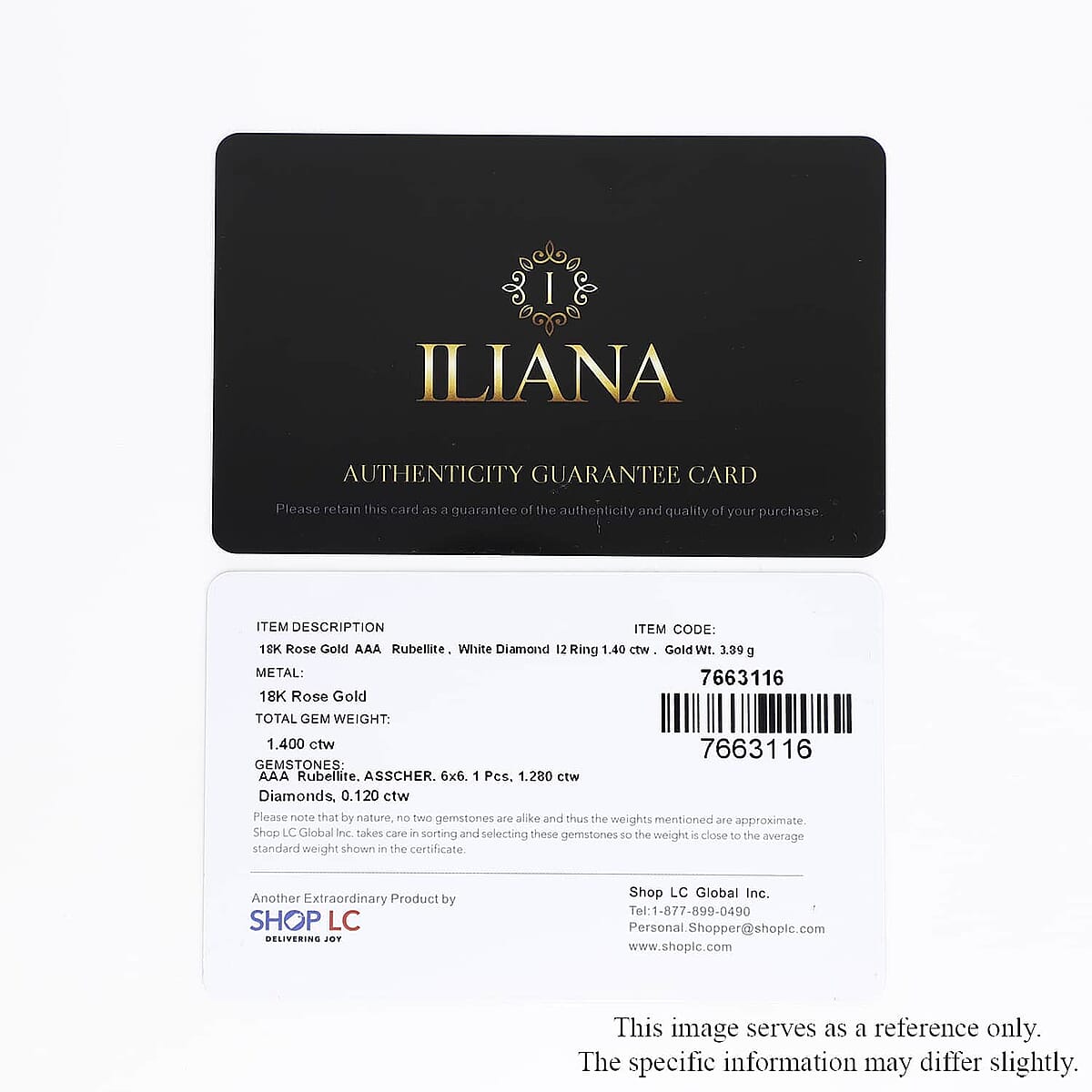 Certified & Appraised Iliana AAA Asscher Cut Ouro Fino Rubellite and G-H I2 Diamond 1.40 ctw Ring in 18K Rose Gold (Size 8.5) image number 8