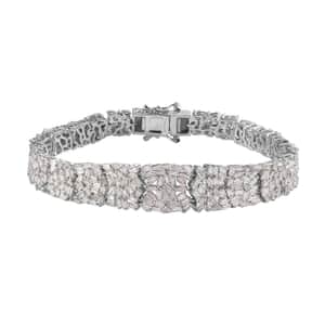 Diamond Bracelet in Platinum Over Sterling Silver (7.25 In) 5.00 ctw