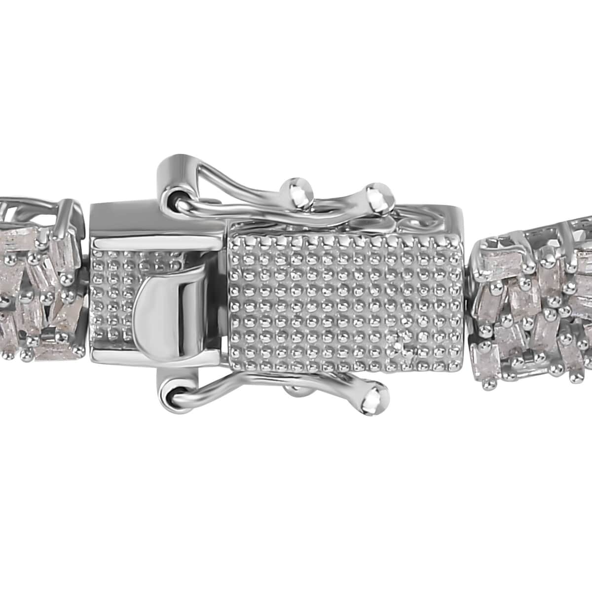 Diamond Bracelet in Platinum Over Sterling Silver (7.25 In) 5.00 ctw image number 4