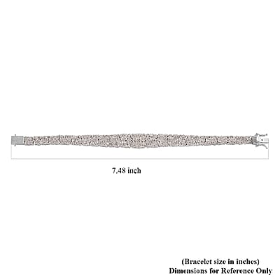 D'Joy Diamond Bracelet in Platinum Over Sterling Silver (7.25 In) 5.00 ctw