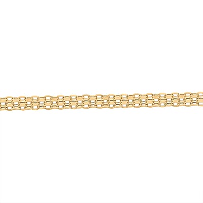 Italian 10K Yellow Gold 2 Strand Bismark Bracelet (7.00 In) 2.3 Grams