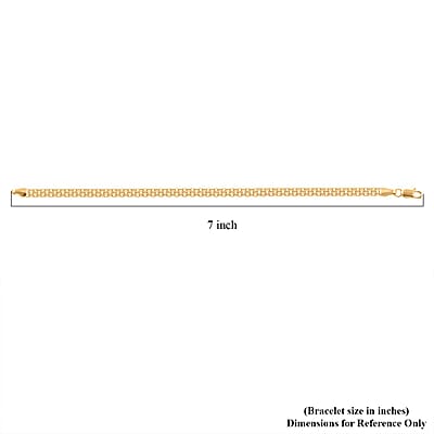 Italian 10K Yellow Gold 2 Strand Bismark Bracelet (7.00 In) 2.3 Grams