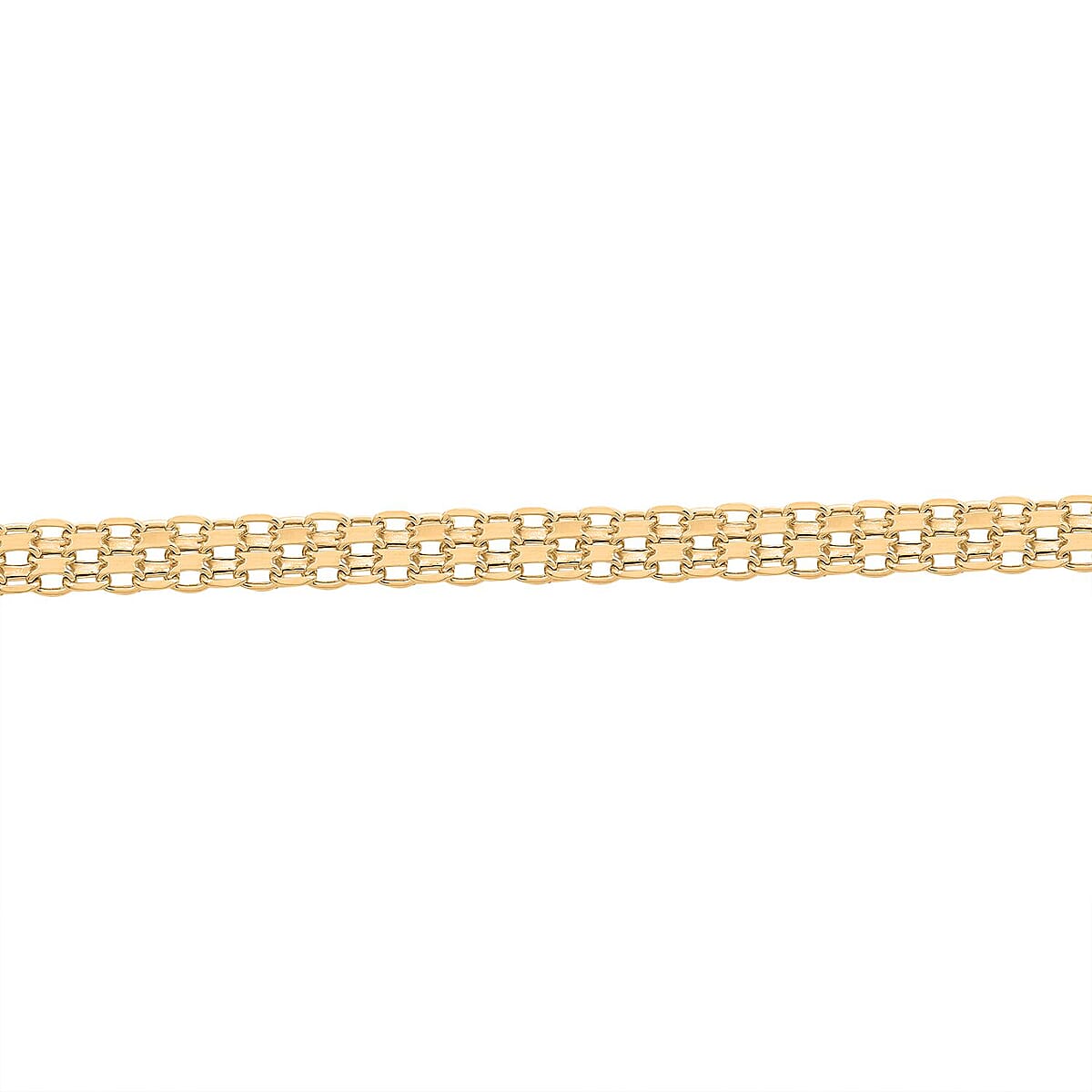 Italian 10K Yellow Gold 2 Strand Bismark Bracelet (7.50 In) 2.35 Grams image number 2