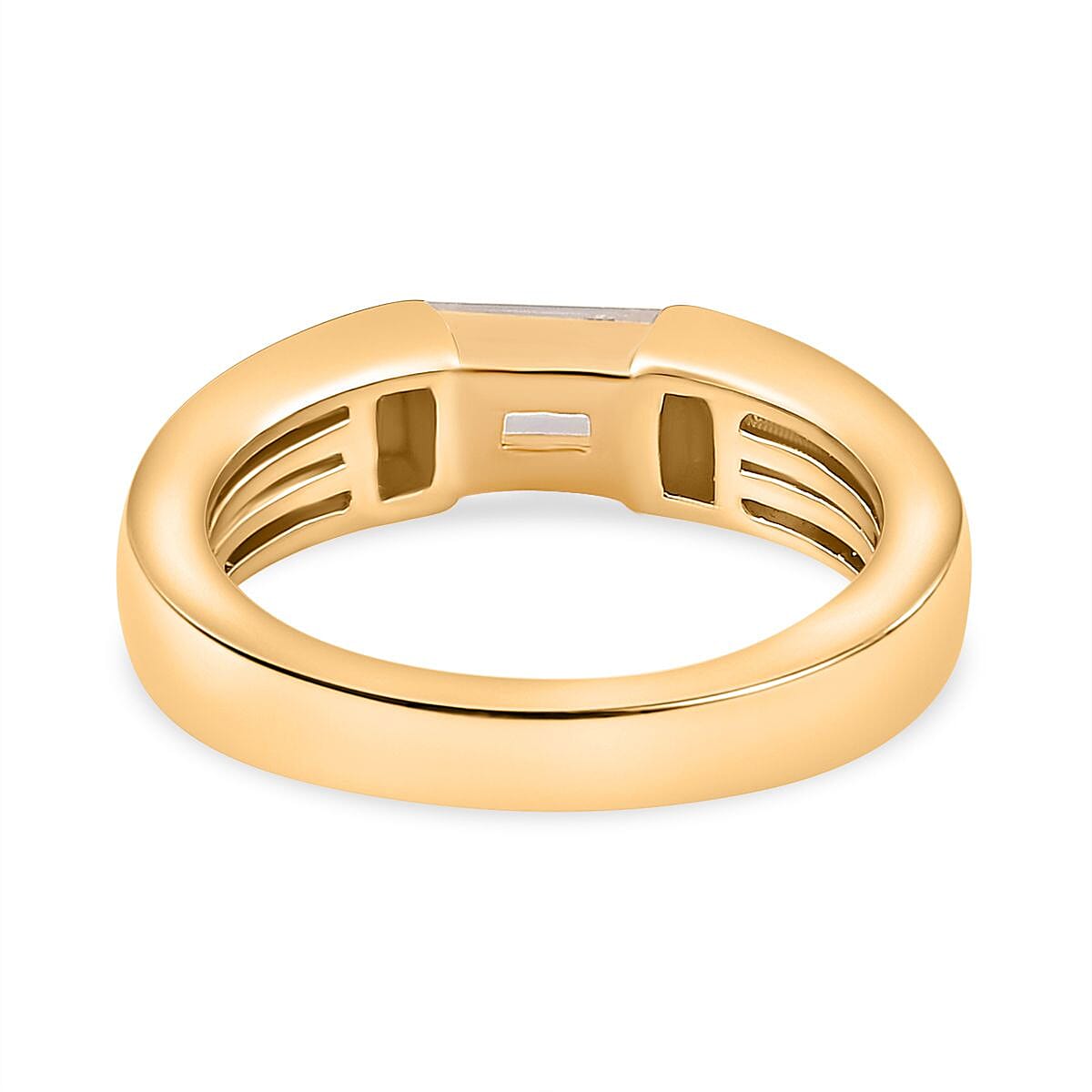 Moissanite 0.70 ctw Ring in Vermeil YG Over Sterling Silver (Size 10.0)