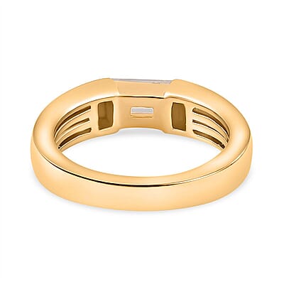 Moissanite 0.70 ctw Ring in Vermeil YG Over Sterling Silver (Size 10.0)