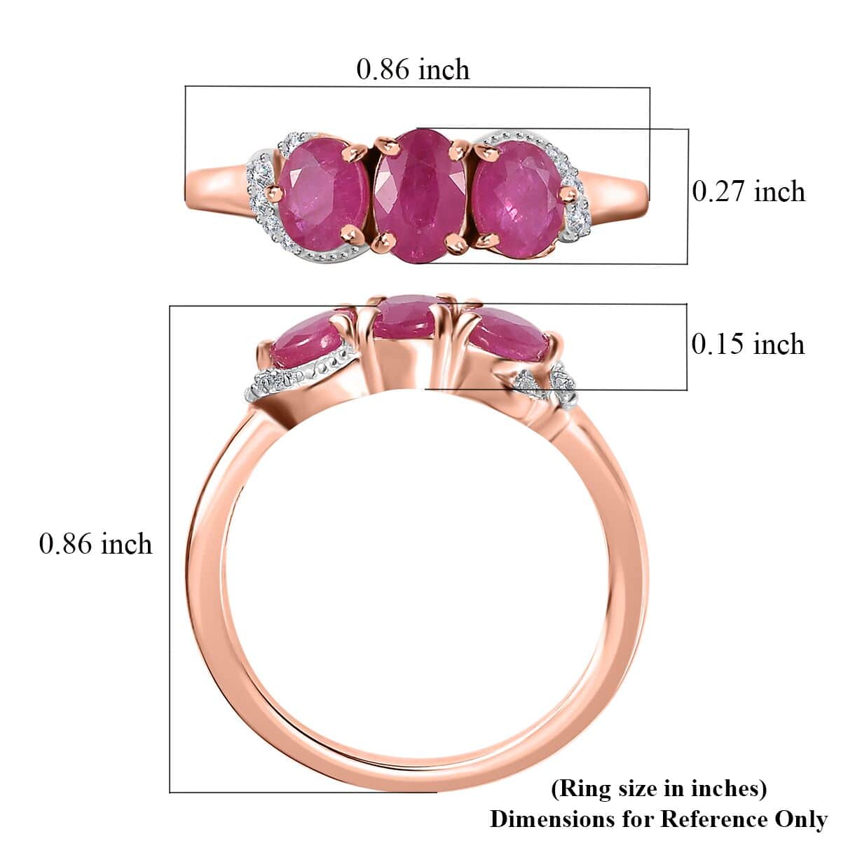 Premium Montepuez Ruby and Multi Gemstone Ring in Vermeil Rose Gold Over Sterling Silver (Size 10.0) 1.40 ctw image number 5