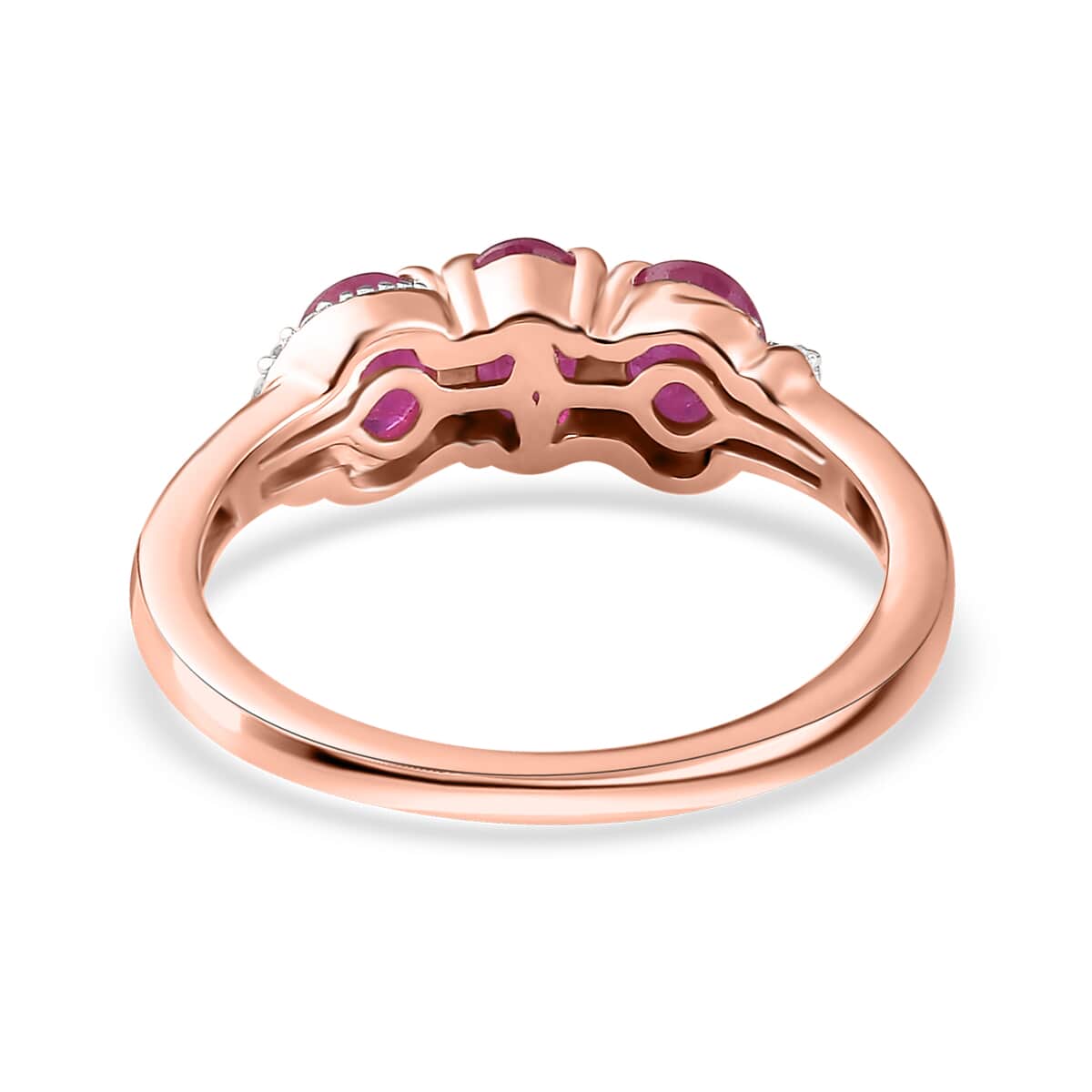 Premium Montepuez Ruby and Multi Gemstone Ring in Vermeil Rose Gold Over Sterling Silver (Size 7.0) 1.40 ctw image number 4