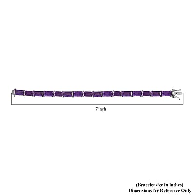 African Amethyst Tennis Bracelet in Platinum Over Sterling Silver (6.50 In) 26.25 ctw