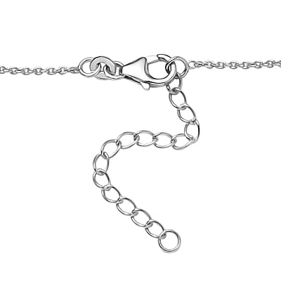 D'Joy African Amethyst and White Zircon Necklace 18 Inches in Platinum Over Sterling Silver 21.40 ctw