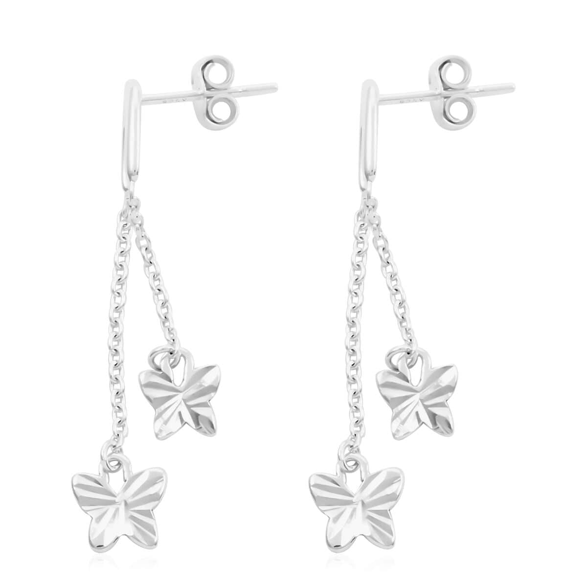 Buy Sterling Silver Butterfly Dangle Earrings 1.60 Grams at ShopLC.