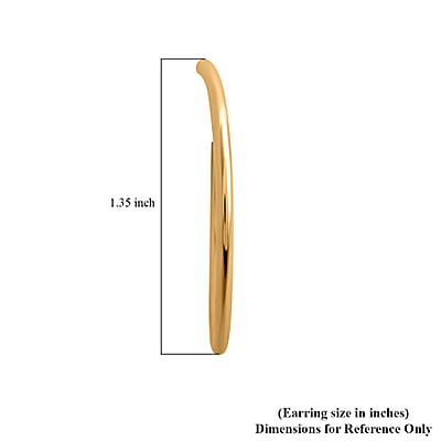 Italian 10K Yellow Gold Hoop Earrings 1.6 Grams