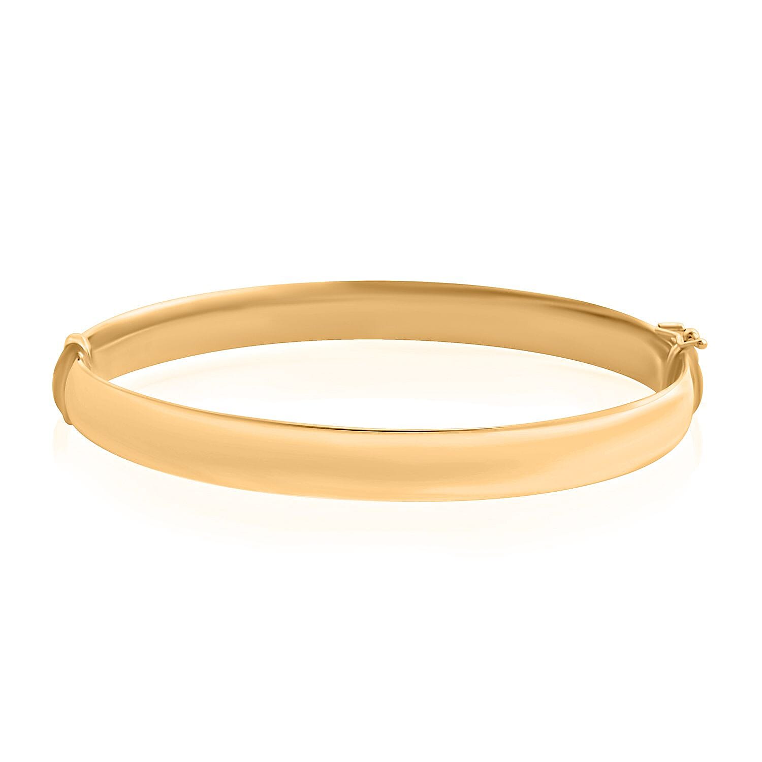 Italian 10K Yellow Gold Bangle Bracelet (7.0 In) 7.70 Grams