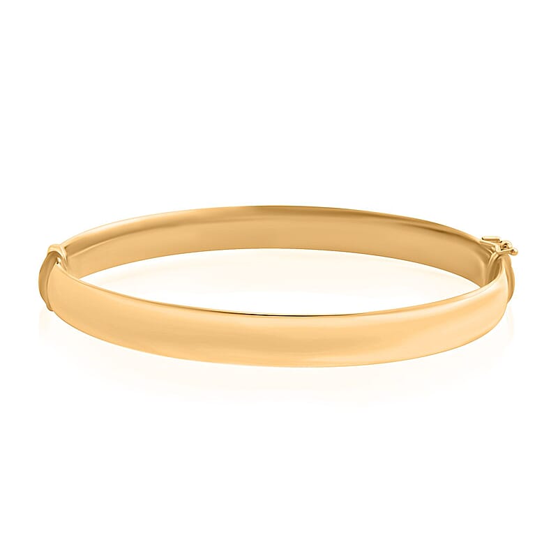 Italian 10K Yellow Gold Bangle Bracelet (7.0 In) 7.70 Grams