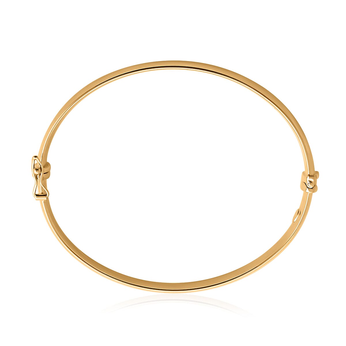 Italian 10K Yellow Gold Bangle Bracelet (7.0 In) 7.70 Grams image number 2