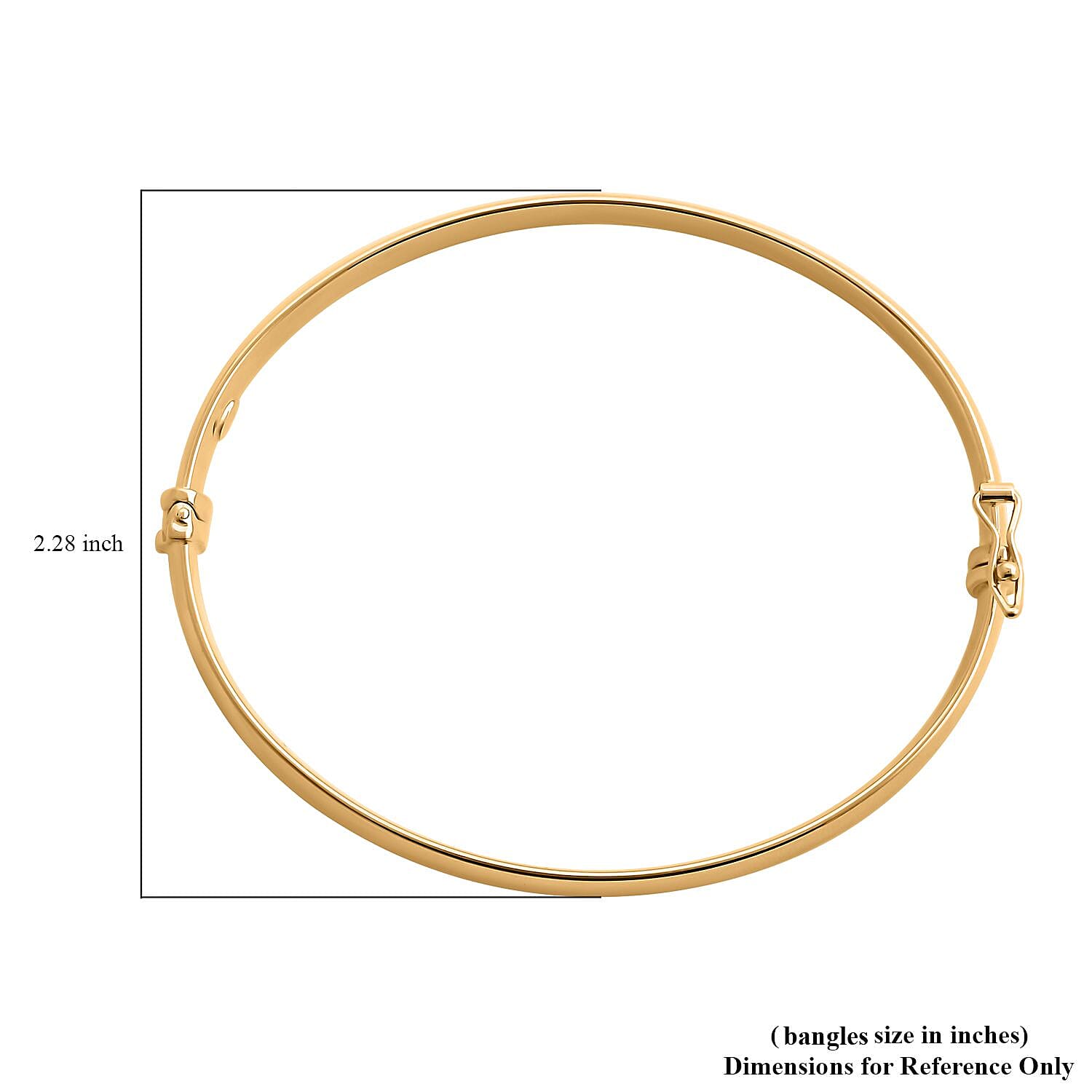 Italian 10K Yellow Gold Bangle Bracelet (7.0 In) 7.70 Grams