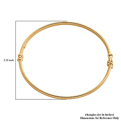 Italian 10K Yellow Gold Bangle Bracelet (7.0 In) 7.70 Grams