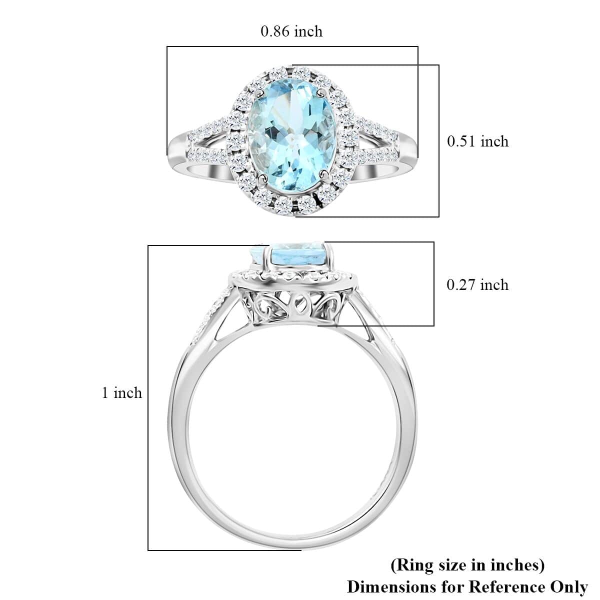 Certified & Appraised Iliana 18K White Gold AAA Santa Maria Aquamarine and G-H SI Diamond Ring (Size 6.0) 2.00 ctw image number 5