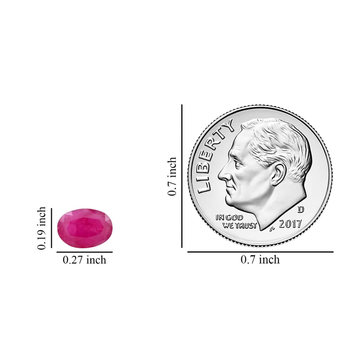 AAAA Montepuez Ruby Set of 5 (Ovl 7x5 mm) 5.00 ctw image number 4