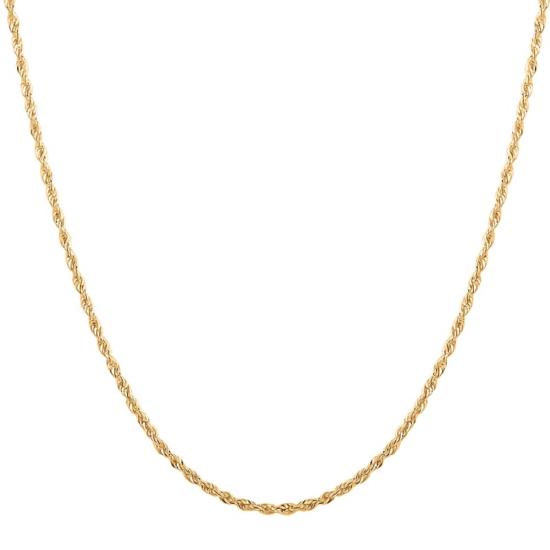 10K Yellow Gold 3.27mm Laser Rope Chain Necklace 20 Inches 4.90 Grams
