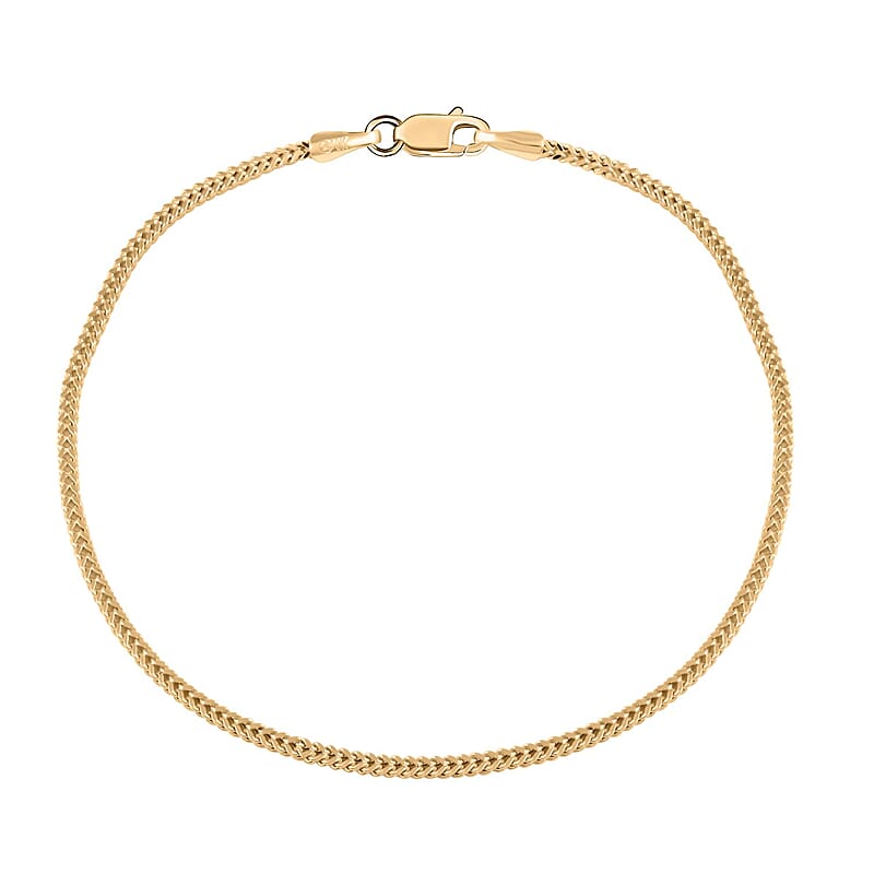 10K Yellow Gold 1.5mm Franco Chain Bracelet (7.00 In) 1.10 Grams