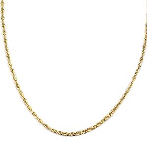 14K Yellow Gold 2.52mm Laser Rope Necklace 22 Inches 3.65 Grams