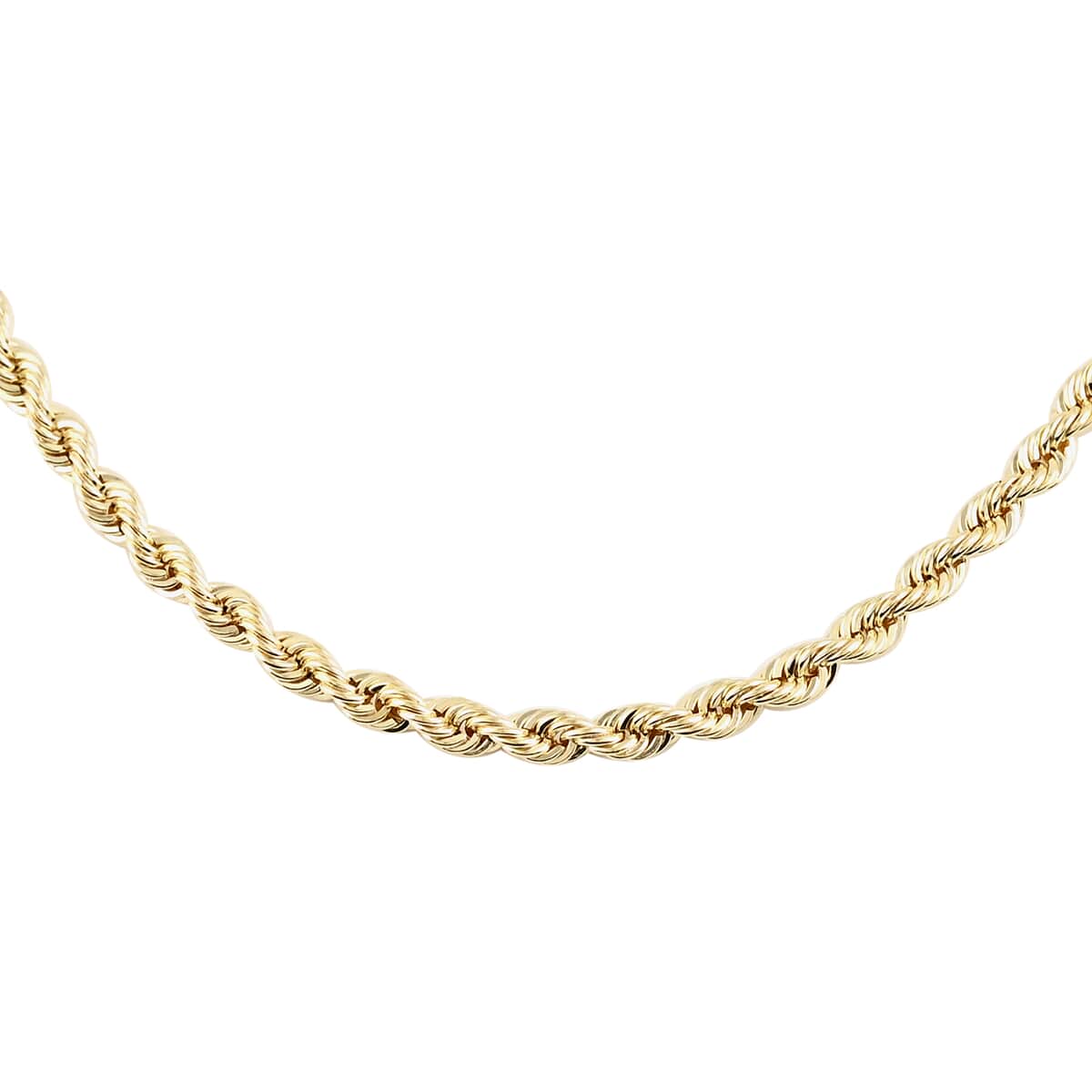 10K Yellow Gold 2.1mm Quint Rope Chain Necklace 24 Inches 2.90 Grams image number 0