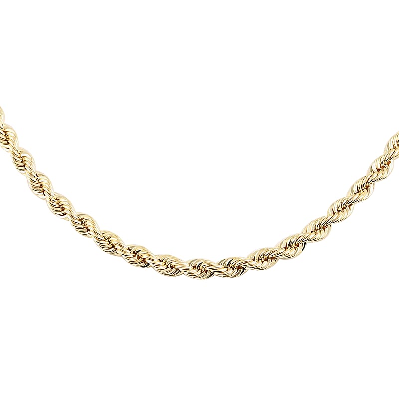 2.1mm Quint Rope Chain Necklace in 10K Yellow Gold 2.90 Grams 24 Inches