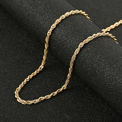 10K Yellow Gold 3mm Rope Necklace (22 Inches) (5.60 g)