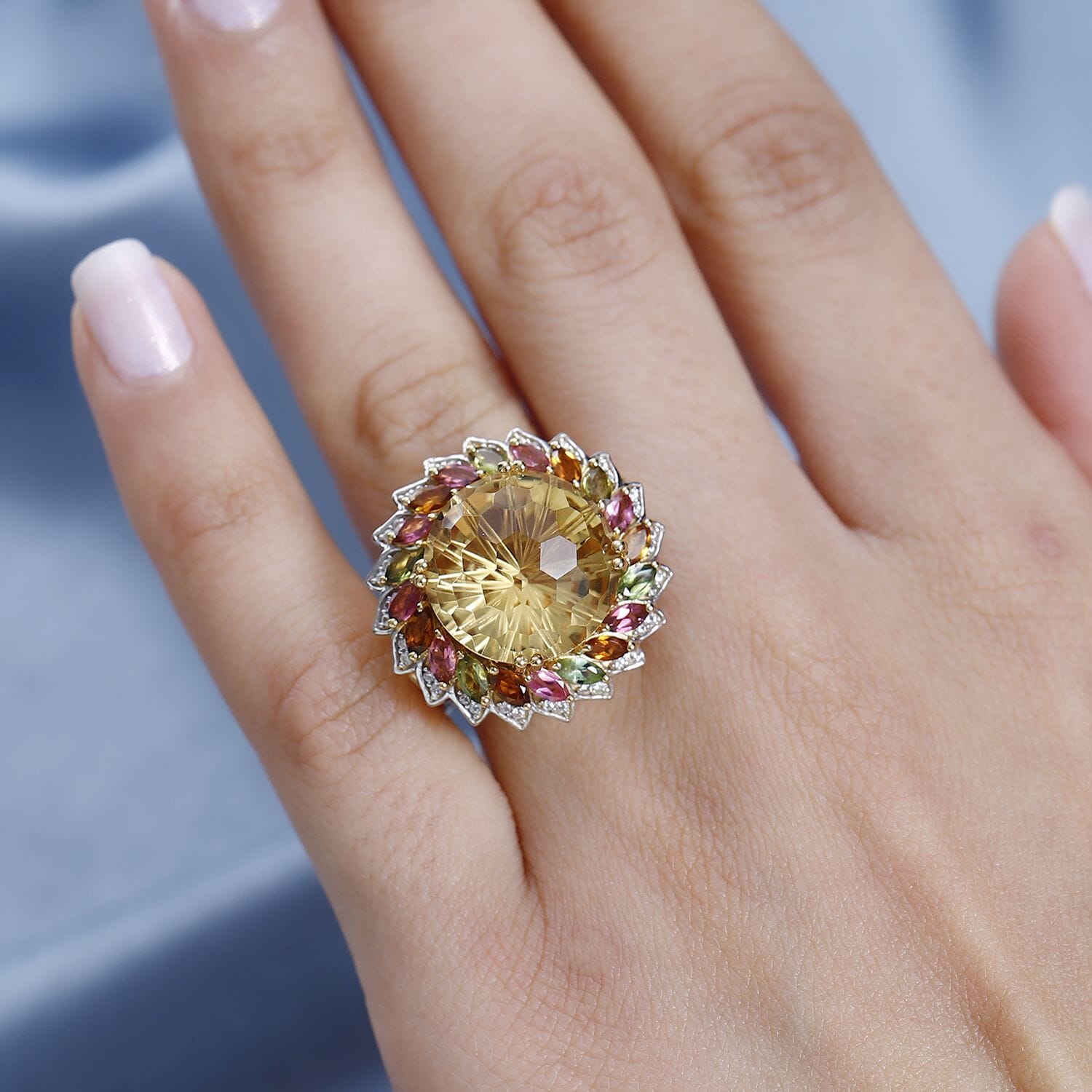 Buy Starburst Cut Brazilian Citrine, Multi-Tourmaline and