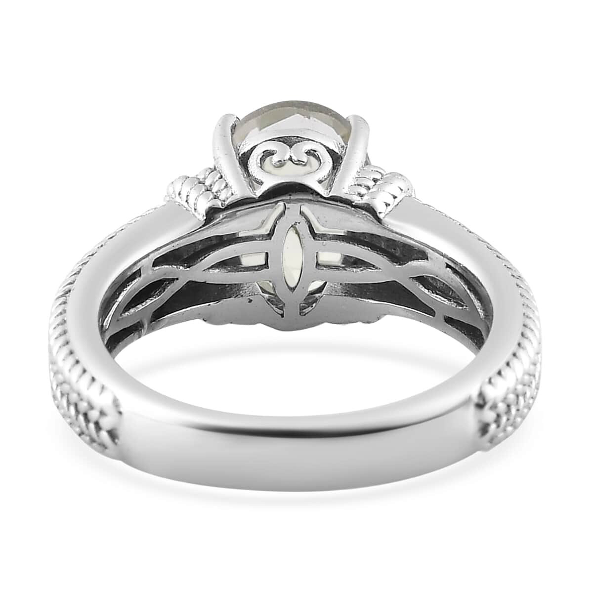 Karis Montezuma Prasiolite 1.85 ctw Solitaire Ring in Platinum Bond (Size 8.0) image number 4