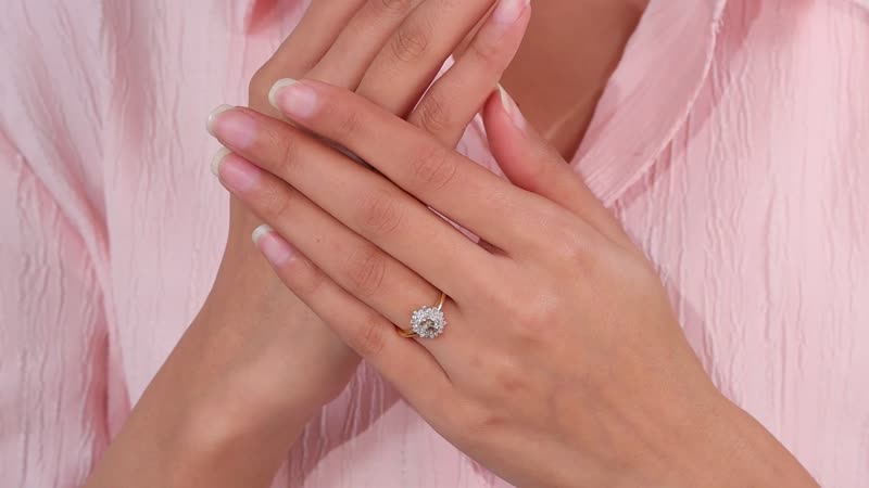 AAA Turkizite, White Zircon Ring in Vermeil YG Over Sterling Silver (Size 10.0) 1.00 ctw