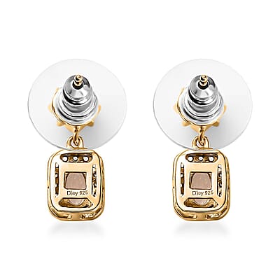 AAA Turkizite and Multi Gemstone Dangle Earrings in Vermeil Yellow Gold Over Sterling Silver 1.60 ctw