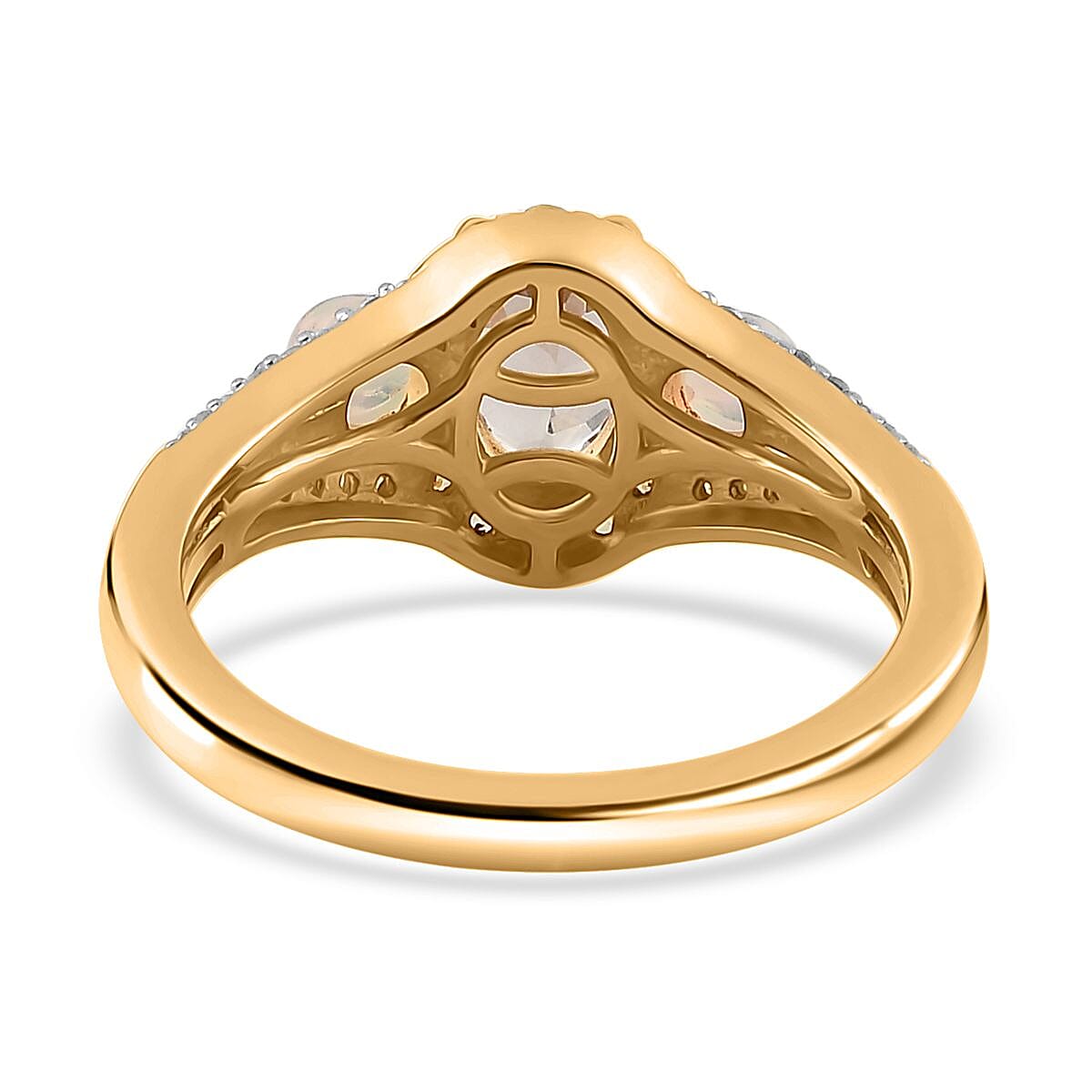 AAA Turkizite and Multi Gemstone Ring in Vermeil Yellow Gold Over Sterling Silver (Size 6.0) 1.50 ctw