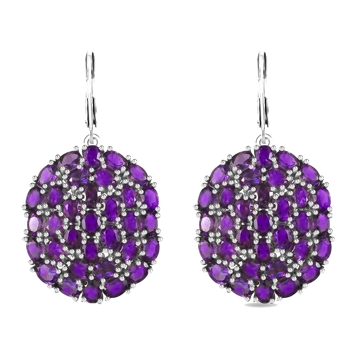 TLV Karis African Amethyst Lever Back Earrings in 18K YG Plated 13.85 ctw image number 0