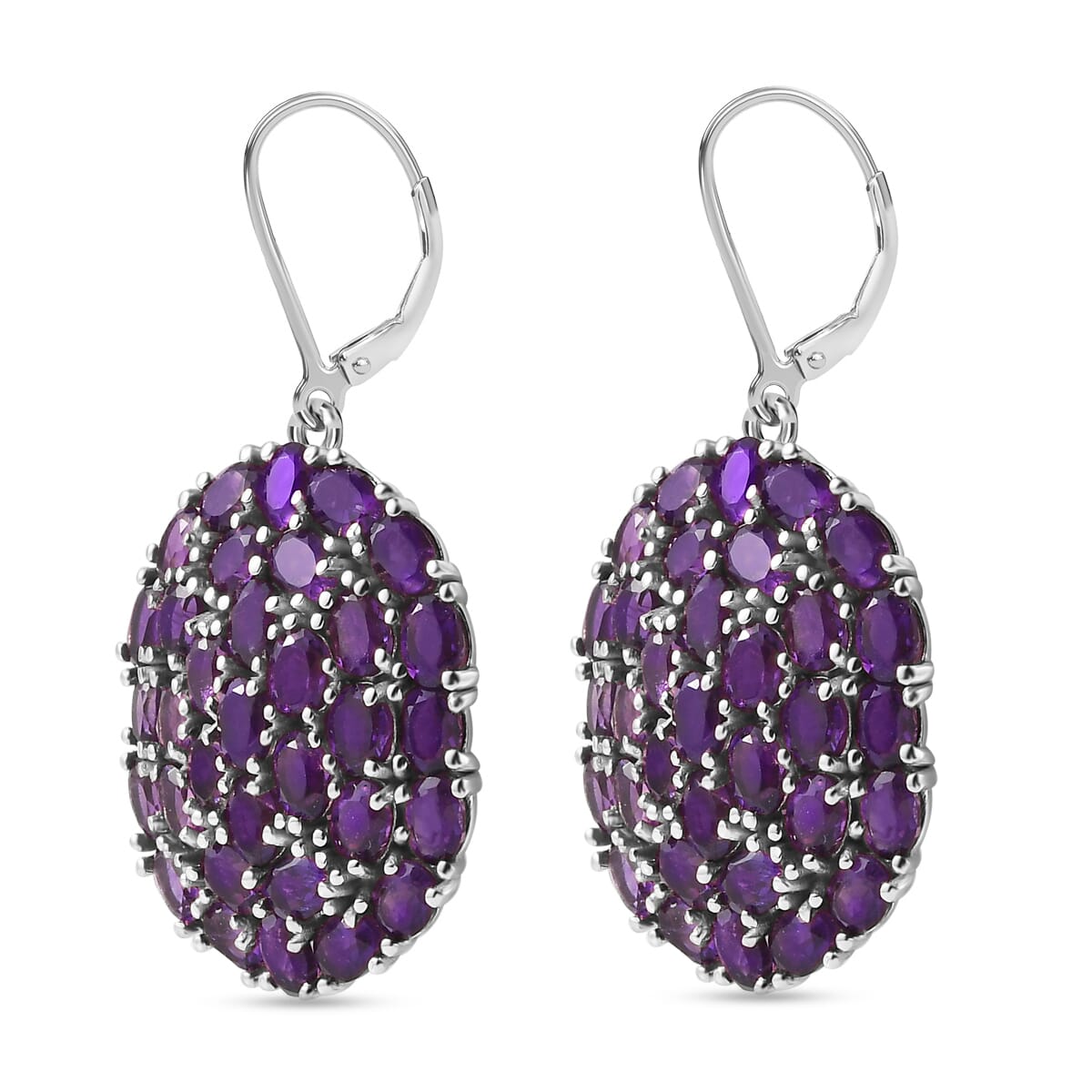 TLV Karis African Amethyst Lever Back Earrings in 18K YG Plated 13.85 ctw image number 3