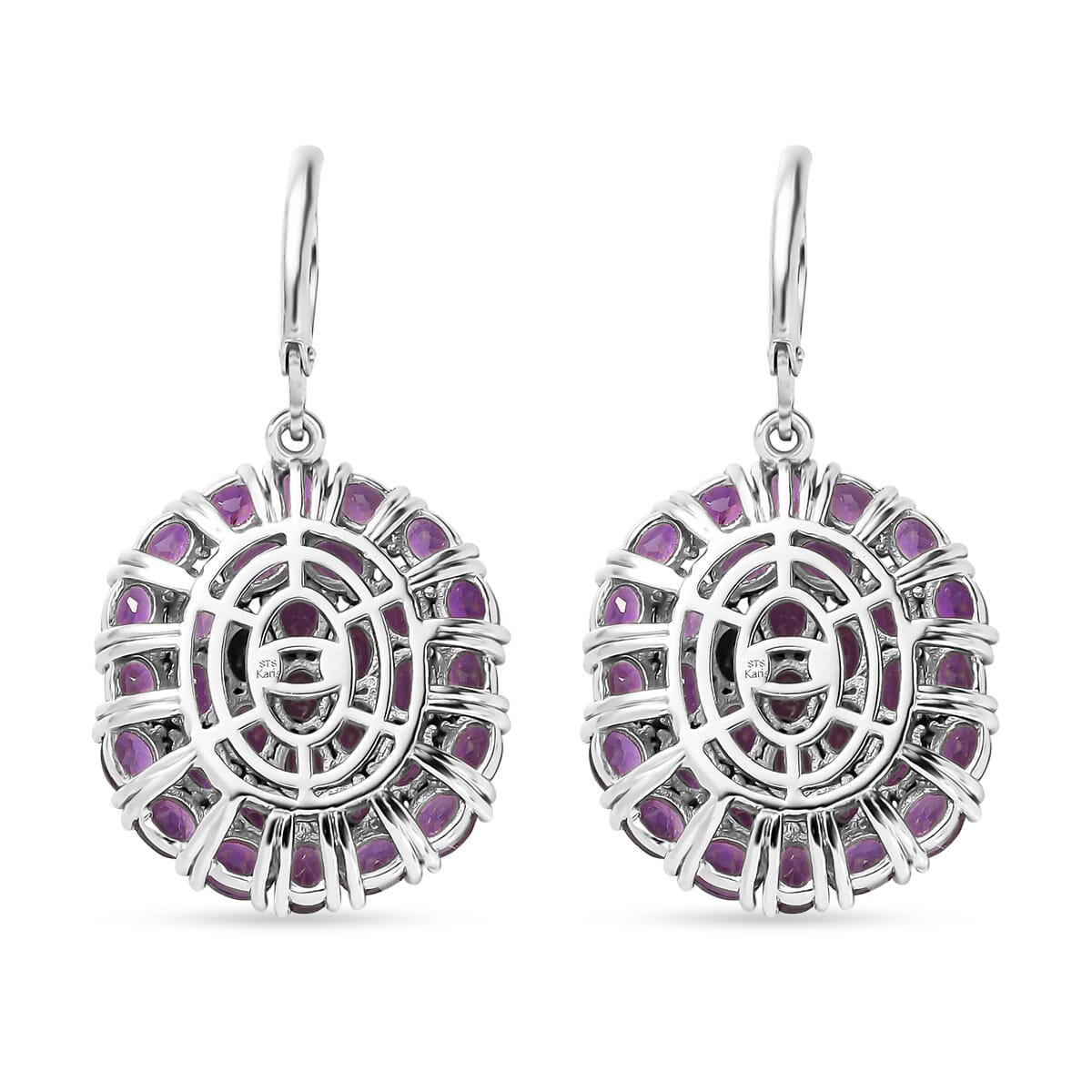 TLV Karis African Amethyst Lever Back Earrings in 18K YG Plated 13.85 ctw image number 4