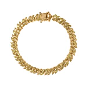 Premium Sava Sphene Bracelet in Vermeil Yellow Gold Over Sterling Silver (7.25 In) 10.85 ctw