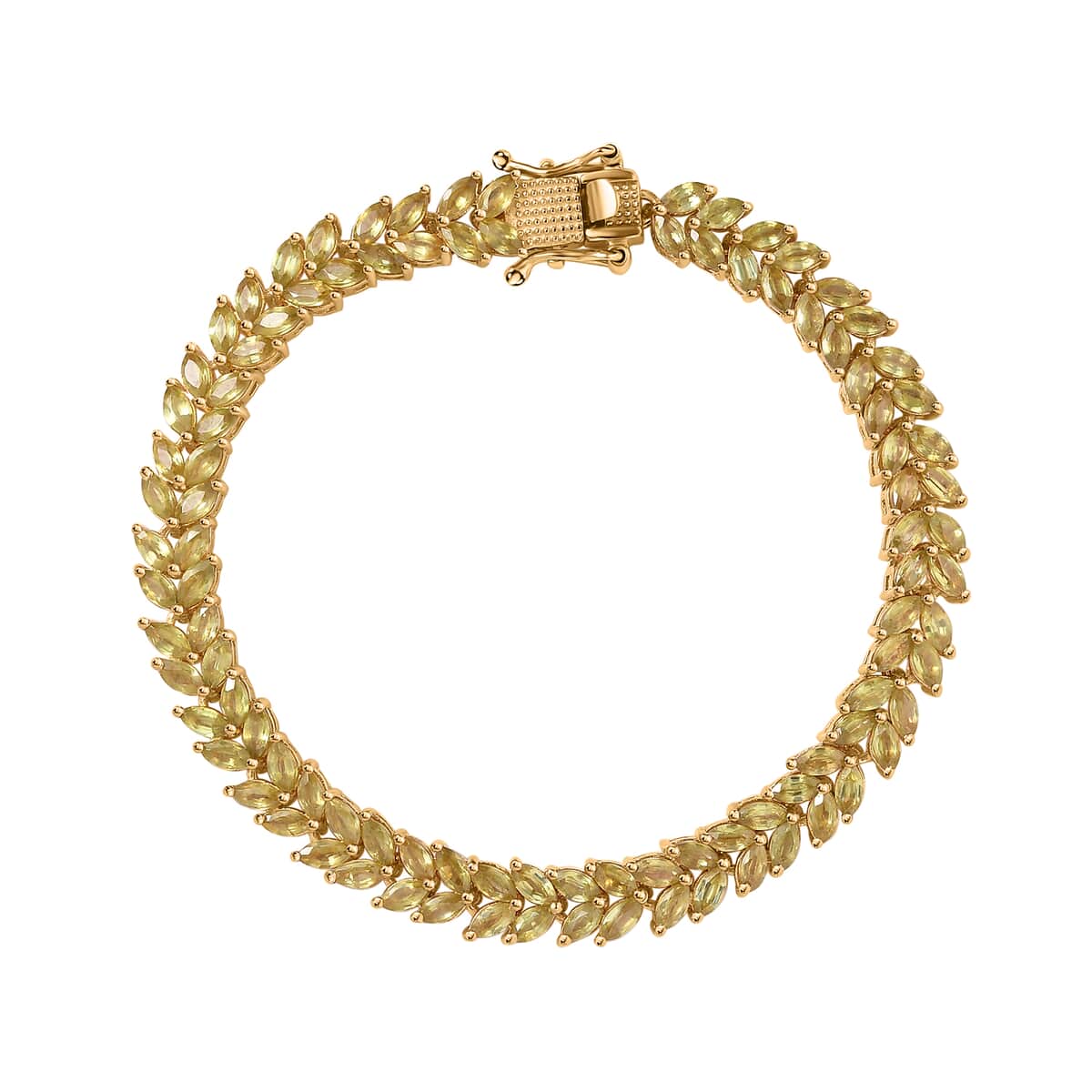 Premium Sava Sphene Bracelet in Vermeil Yellow Gold Over Sterling Silver (7.25 In) 10.85 ctw image number 0