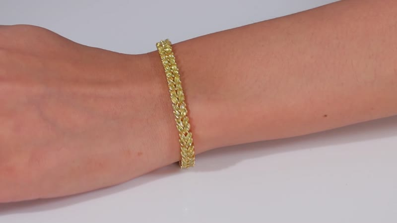 One Time Only Premium Sava Sphene Bracelet in Vermeil YG Over Sterling Silver (7.25 In) 10.85 ctw