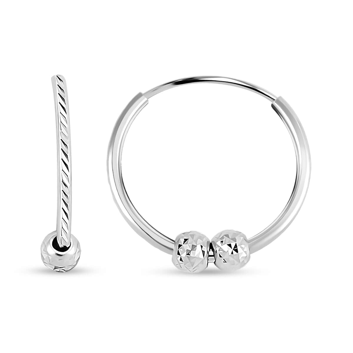 950 Platinum Hoop Earrings 4.70 Grams image number 0