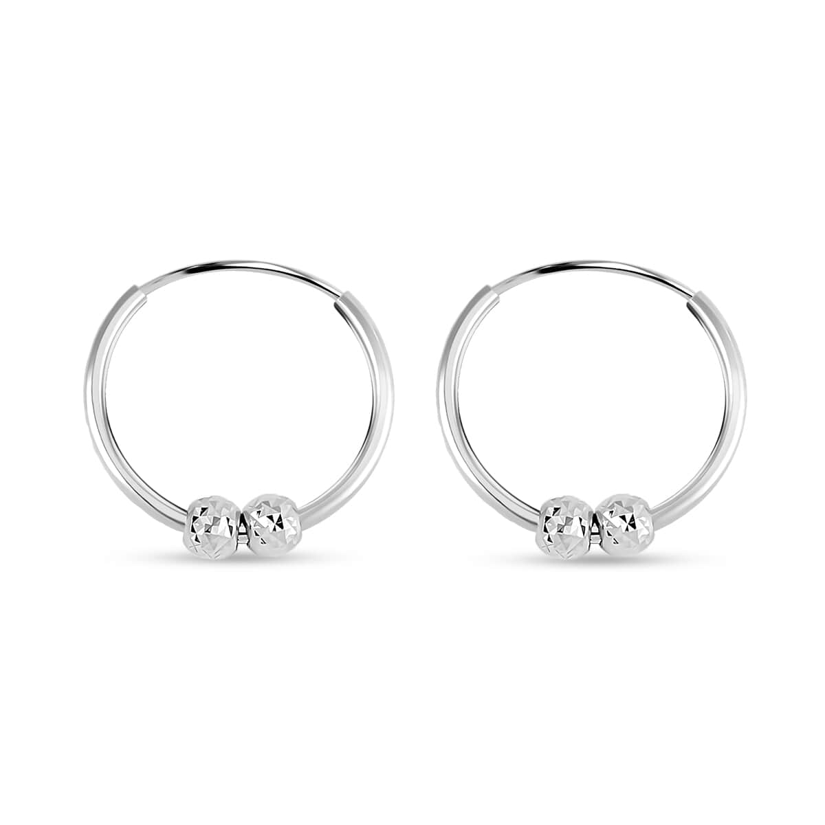 950 Platinum Hoop Earrings 4.70 Grams image number 3