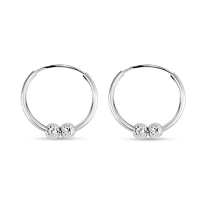 950 Platinum Hoop Earrings 4.70 Grams
