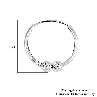 950 Platinum Hoop Earrings 4.70 Grams