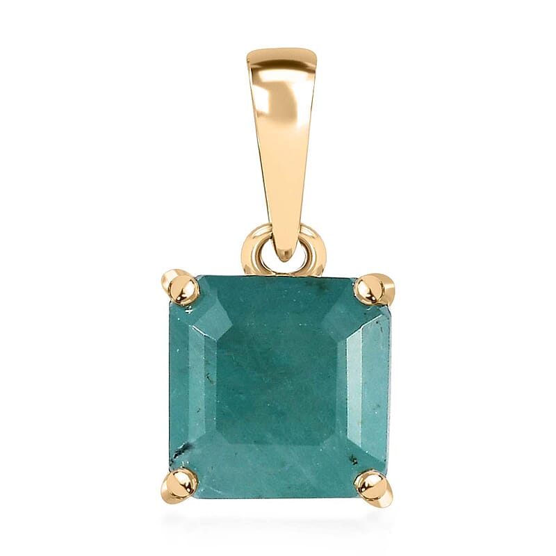 Luxoro 10K Yellow Gold Premium Grandidierite Solitaire Pendant without Chain 2.65 ctw