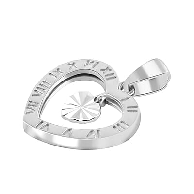 950 Platinum Heart Pendant 2.65 Grams