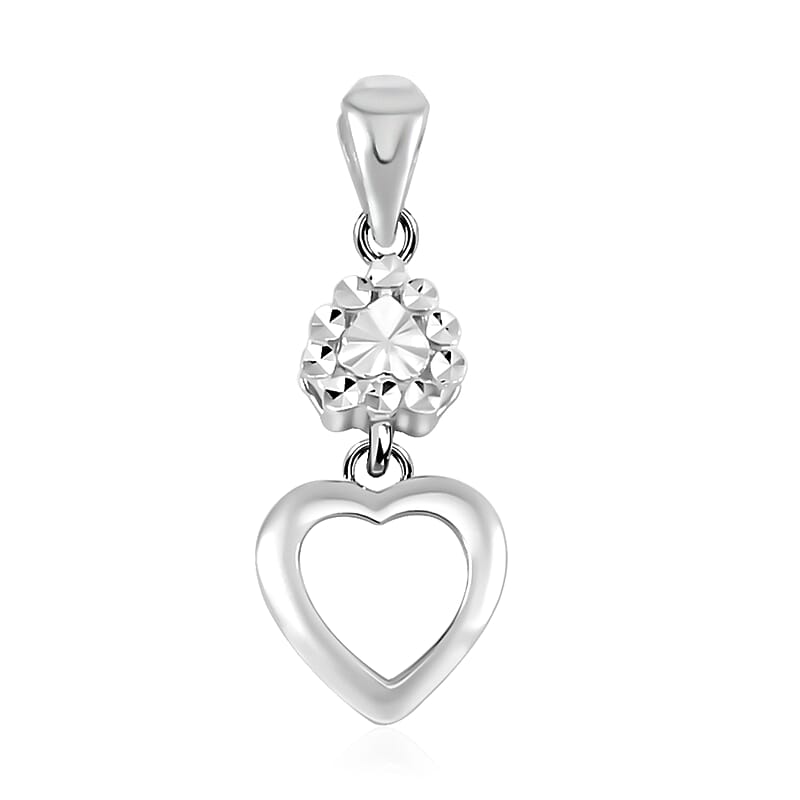 950 Platinum Heart Pendant 1.80 Grams