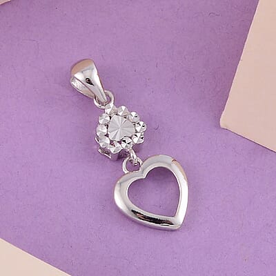 950 Platinum Heart Pendant 1.80 Grams