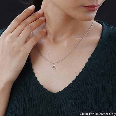 950 Platinum Heart Pendant 1.80 Grams